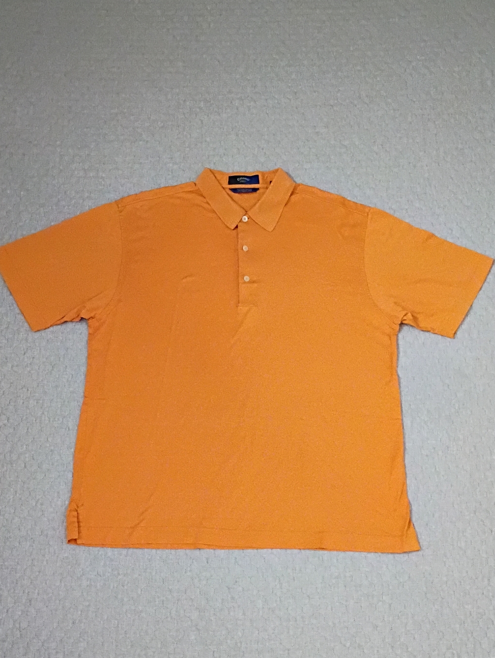 Vintage 90s Callaway Golf Shirt Men's Large Pumpkin Orange Egyptian Cotton